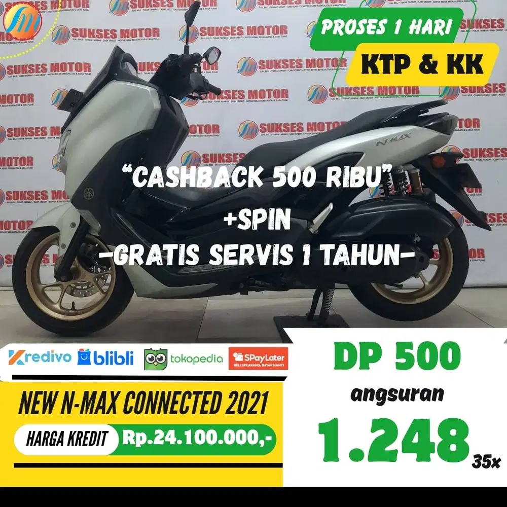 YAMAHA NMAX CONNECTED 2021 KREDIT DP HANYA 500RB ANGSURAN RENDAH