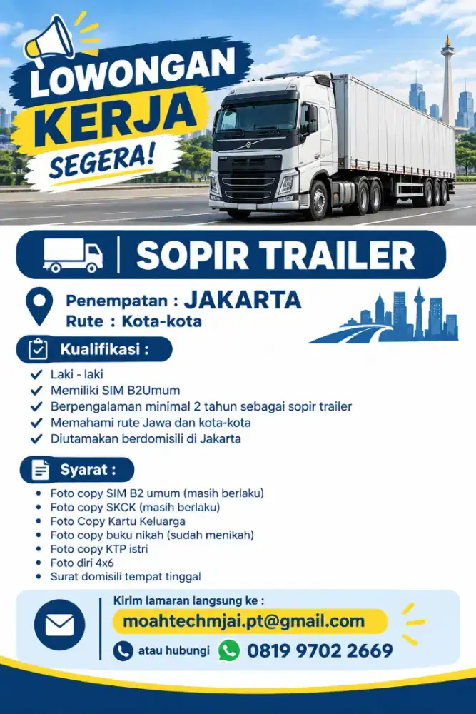 Sopir trailler jakarta