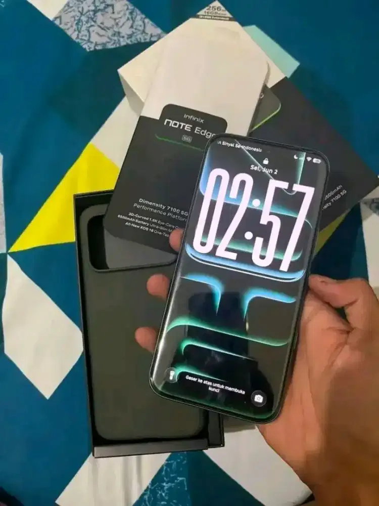 Infinix Note Edge 5G ram 8/256gb Nfc mulus fullset garansi panjang