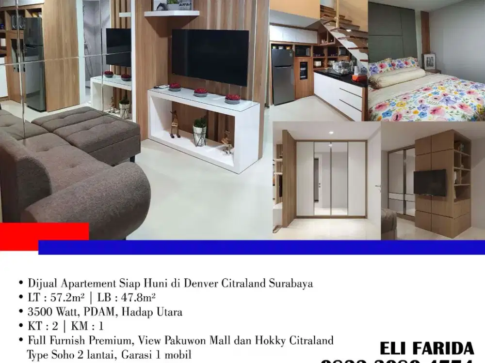 Dijual Apartement Siap Huni di Denver Citraland Surabaya