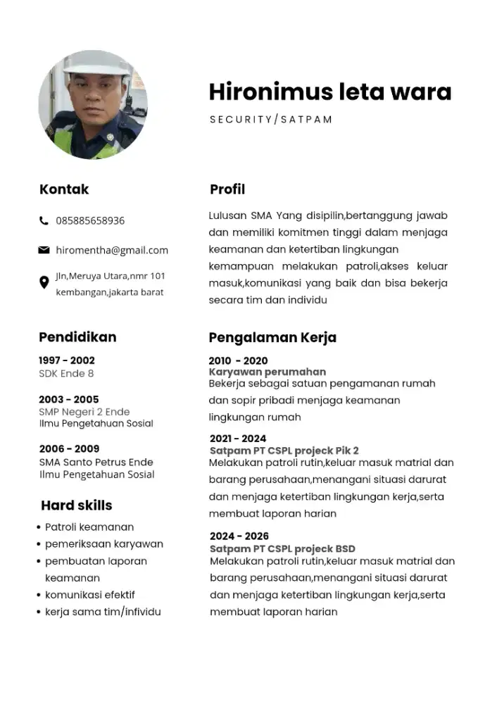 Jasa securty & satpam