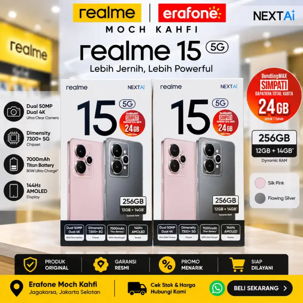 Realme 15 5GB  8/256 & 12/256