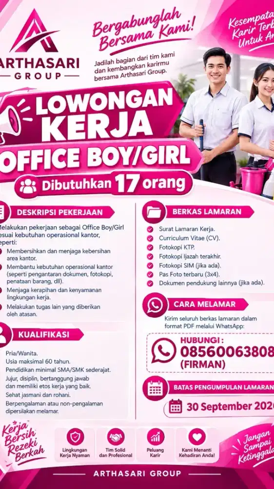 LOWONGAN KERJA TERBUKA