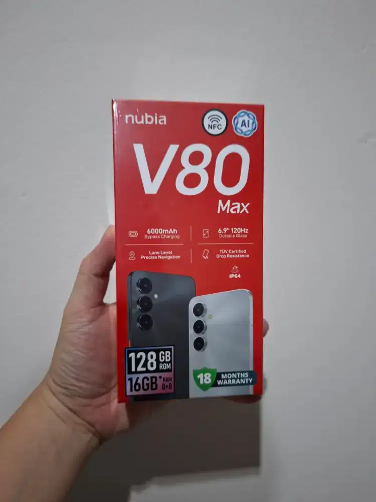 [BARU] Nubia V80 max 8/128, SEGEL Garansi Resmi, Bisa COD