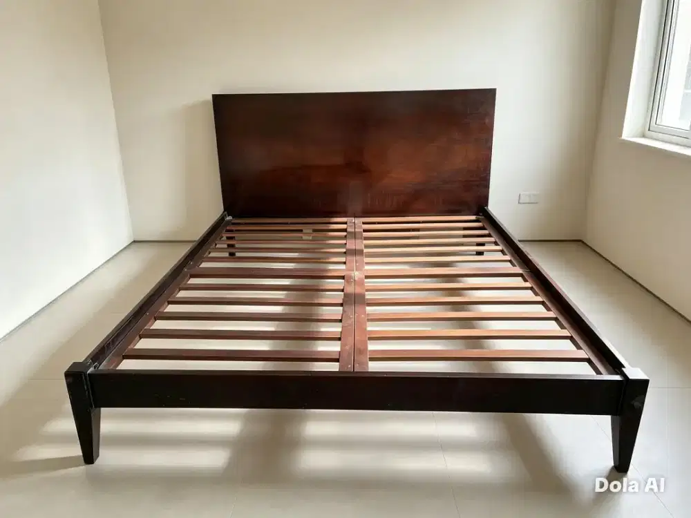 Dipan kayu jati ukuran 180x200cm