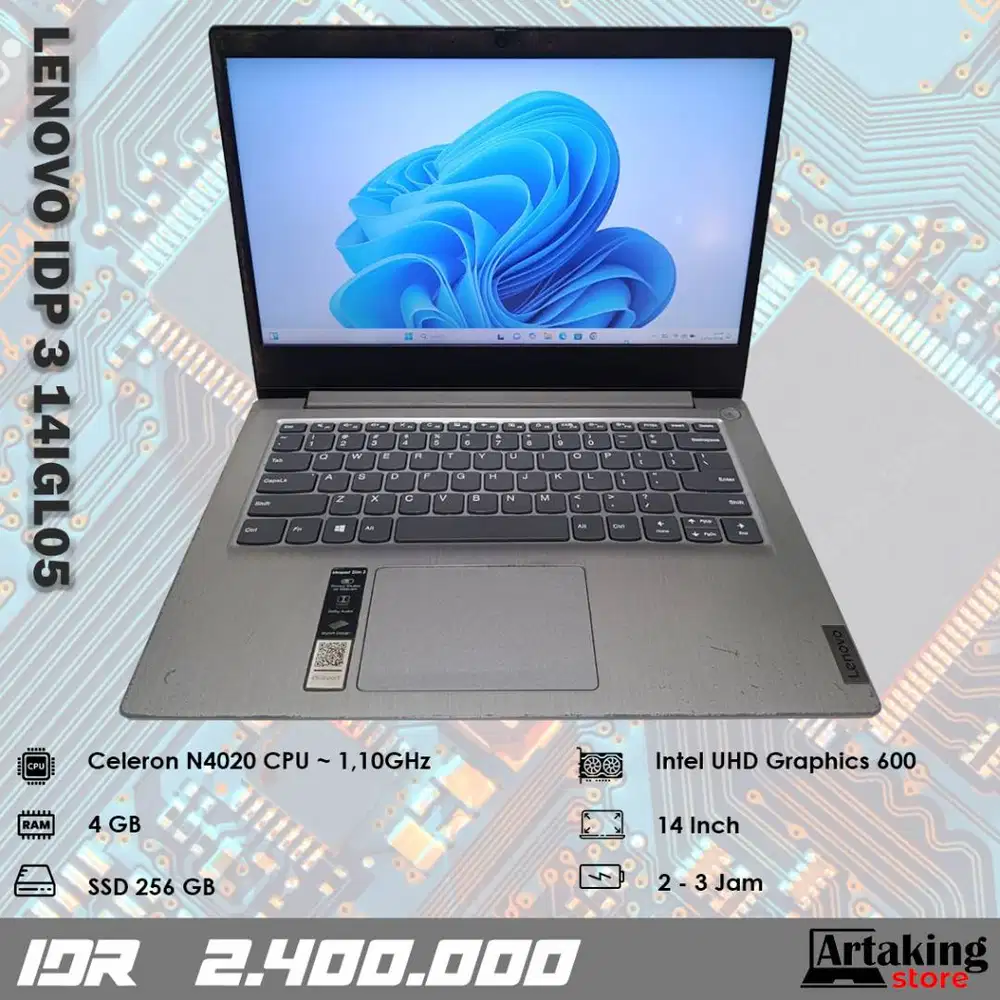 Lenovo Ideapad 3 14IGL05 - Celeron N4020 - Ram 4 GB - SSD 256 GB