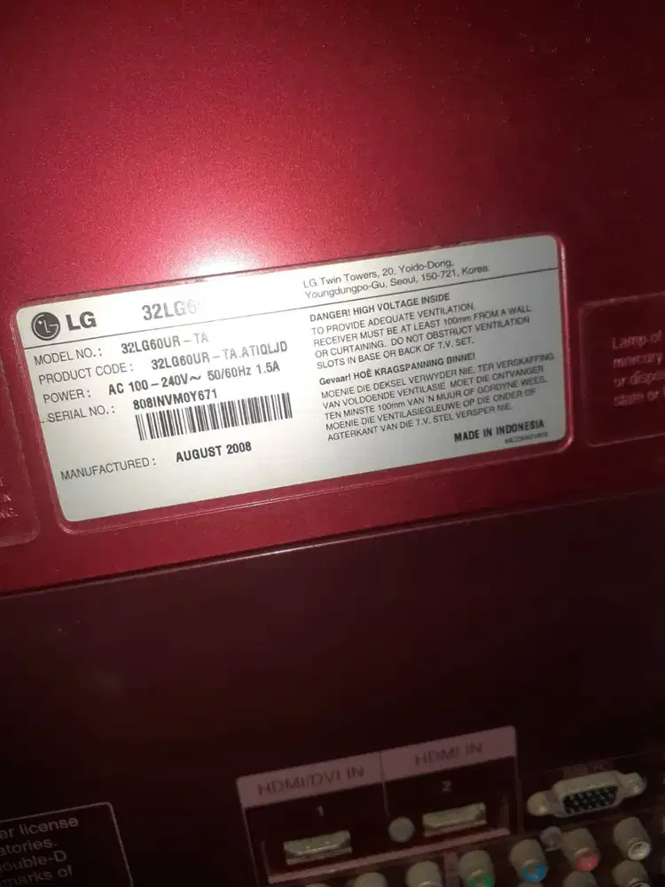 TV LG 32 Bekas