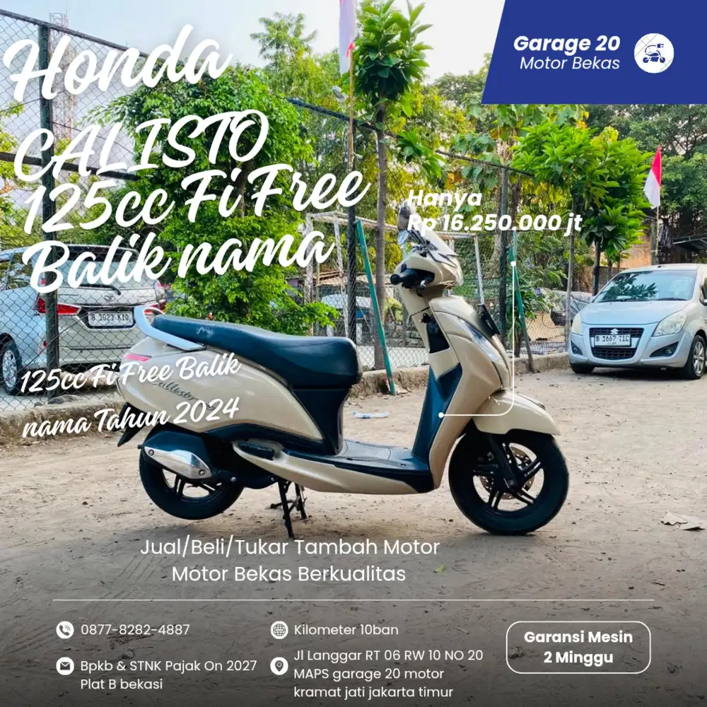 Tvs Callisto 125cc Fi Free Balik Nama Jabodetabek Tahun 2024