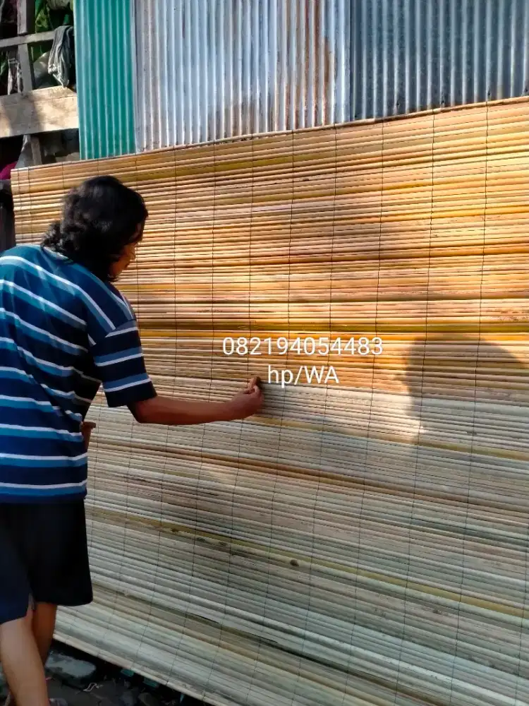 tirai kayu dan tirai bambu