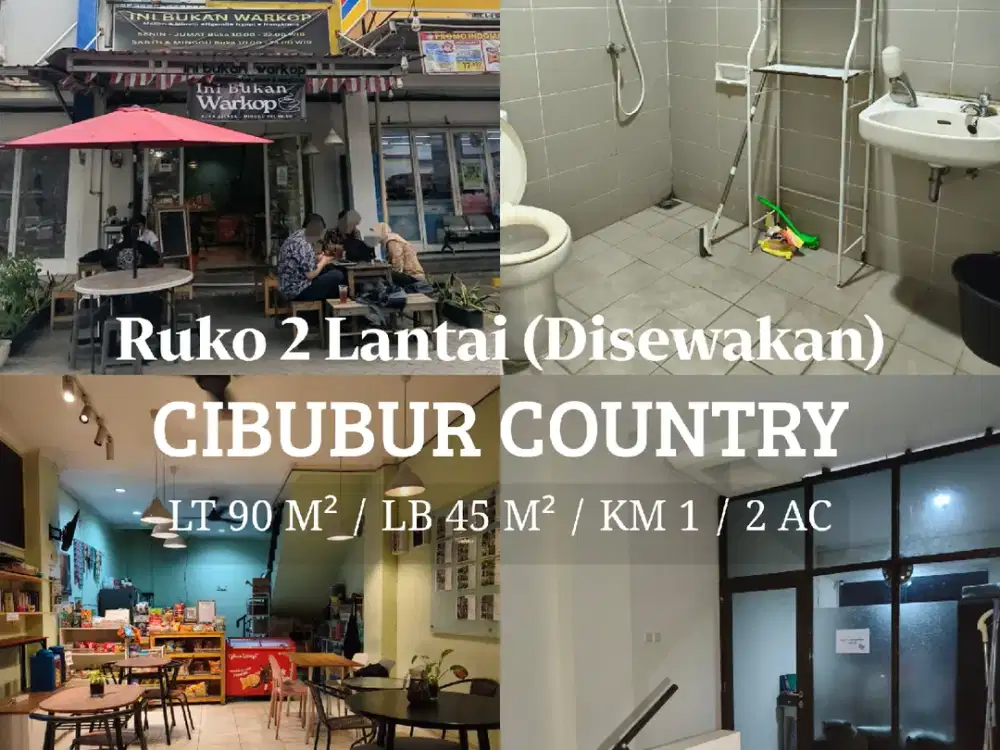 Disewakan Ruko Boulevard 2 lantai di Cibubur Country