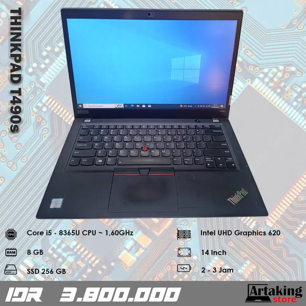 Lenovo Thinkpad T490s - Core i5 - Gen 8 th - Ram 8 GB - SSD 256 GB