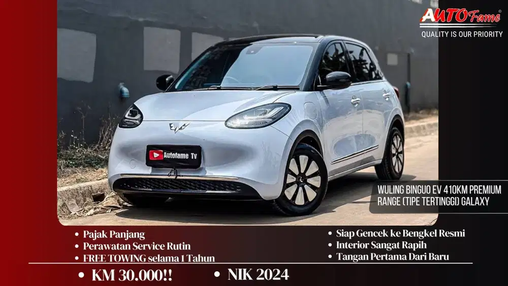 Wuling Binguo EV 410KM Premium Range (Tipe Tertinggi) Galaxy Blue On B