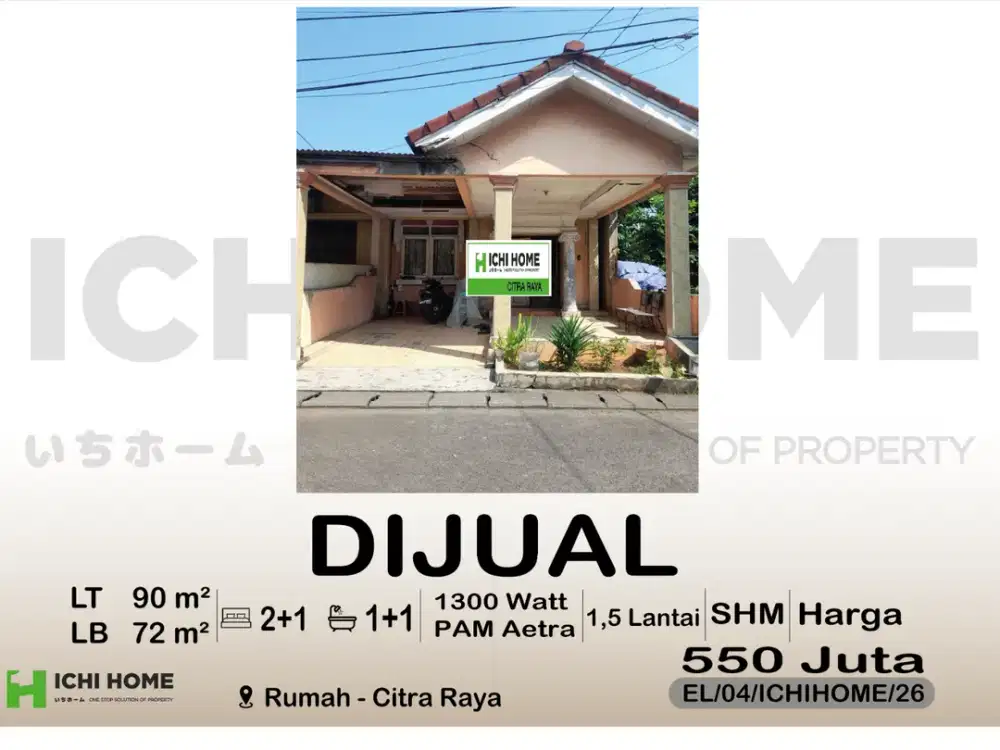 Rumah Super Murah Sudah SHM Siap Huni di Citra Raya Tangerang