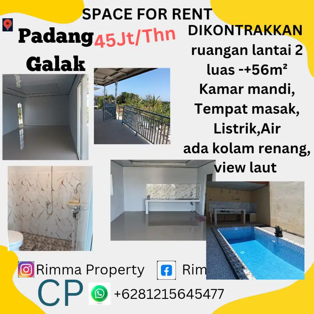 Ruangan Lantai 2 dikontrakkan