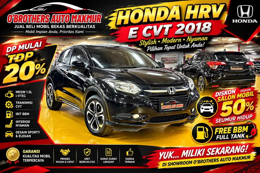 TERMURAH HONDA HRV E MATIC AT CVT 2018