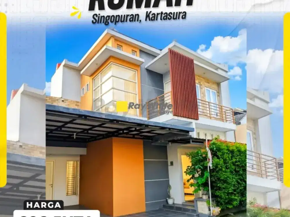 Dijual Rumah Minimalis Modern 2 Lantai Mutiara Garden Residence Singopuran Kartasura Sukoharjo Solo
