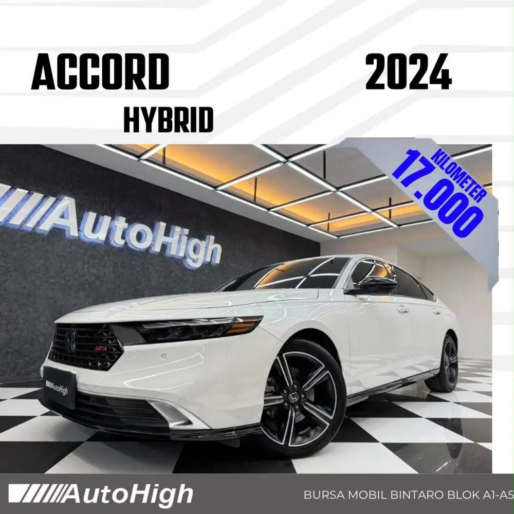 DP10% [Km17.000] Accord RS Hybrid 2024 White Reg 2025 #AUTOHIGH