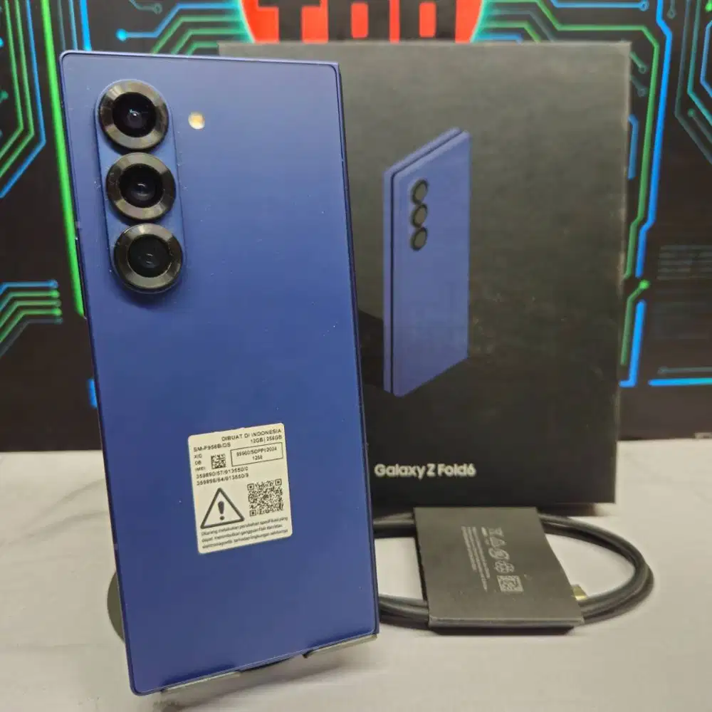 Samsung Galaxy Z Fold 6 12/256GB Navy Resmi Fullset Mulus No Minus