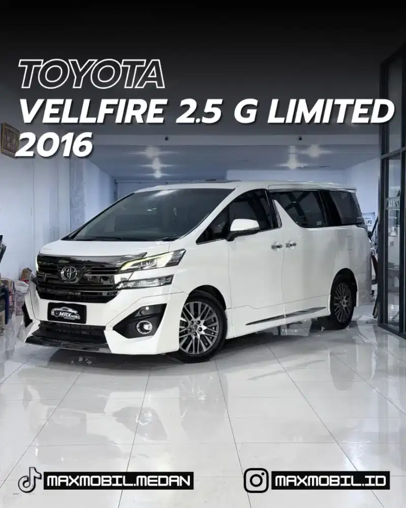[DP 80JT‼️] TOYOTA VELLFIRE 2.5 G LIMITED AT 2016 pemakaiam 2017