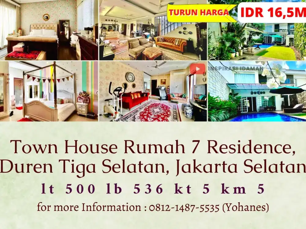 Townhouse Duren Tiga Mampang LT 500 m² Private Pool