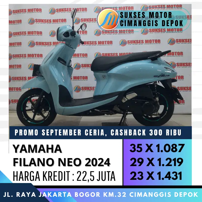 YAMAHA FILANO NEO 2024 CASH KREDIT CICILAN RINGAN CASHBACK 400