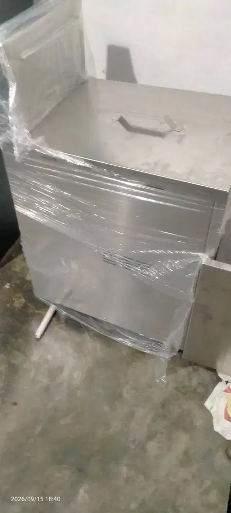 Deep fryer gas otomatis 30 ltr mesin penggoreng ayam,