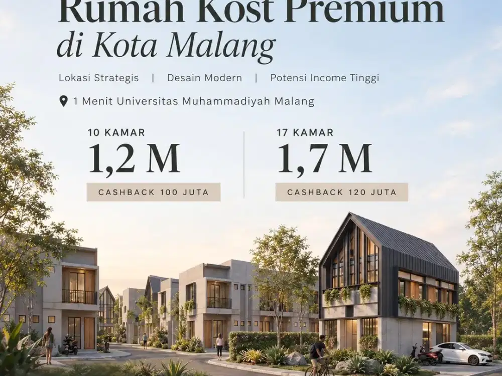 Dekat 5 Kampus Besar, Rumah Kos Strategis untuk Investasi di Malang