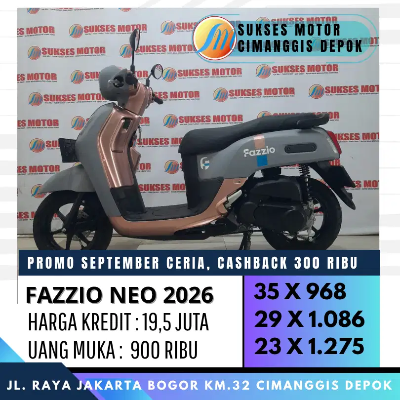 YAMAHA FAZZIO NEO 2026 TERMURAH CASH KREDIT CC/PAYLATER BISA