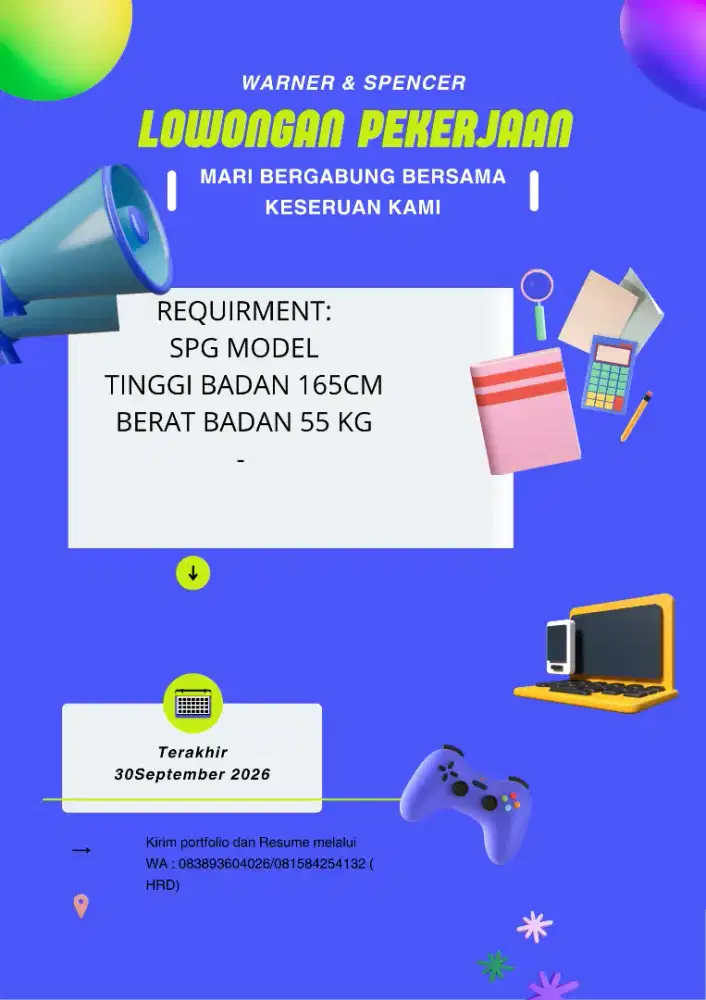 URGENT Dibutuhkan SPG MODEL