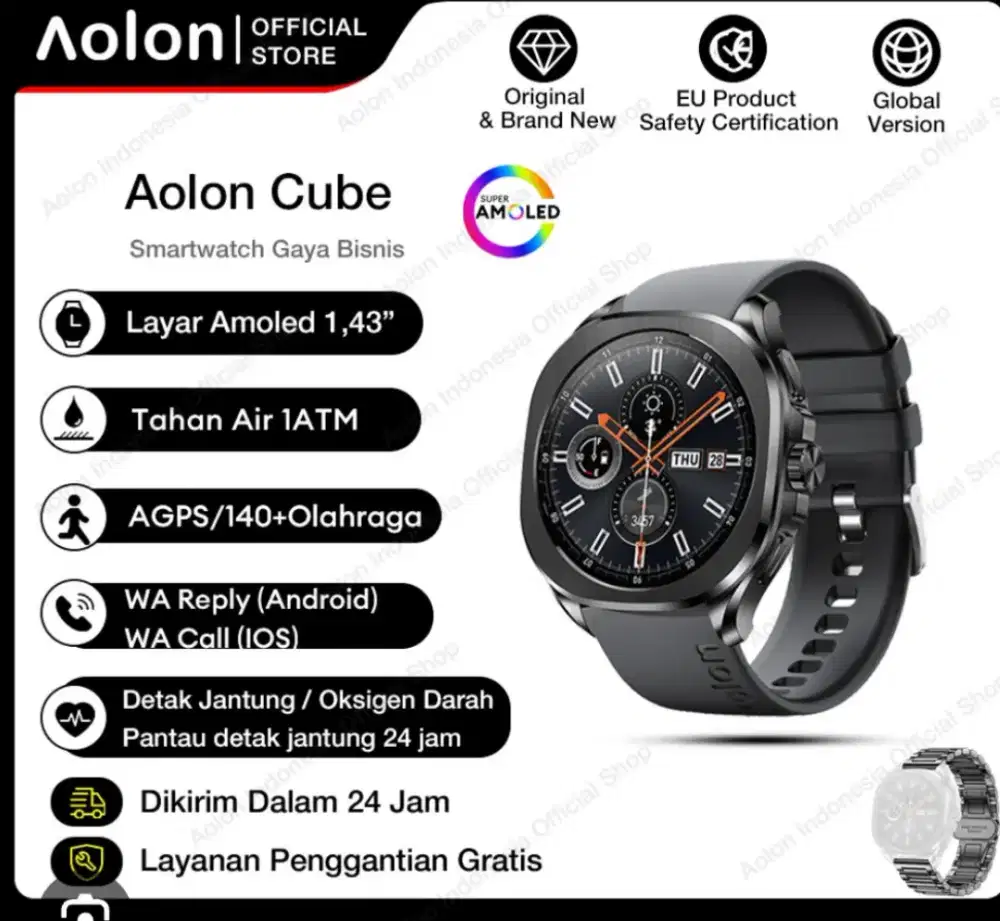 Jam tangan Aulon cube new