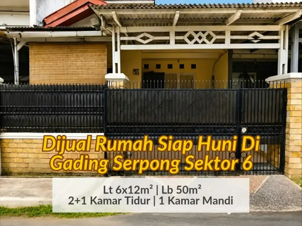 Dijual Rumah Sektor 6 Gading Serpong Siap Huni