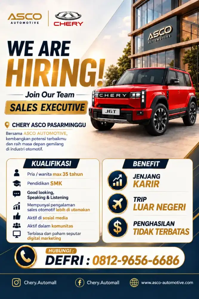LOWONGAN Sales CHERY