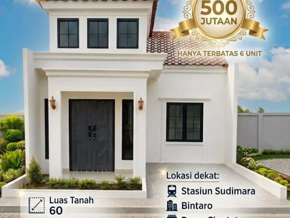 991 Rumah Klasik Modern Nempel Ciputat dan Bintaro di Bambu Apus Pamulang, Tangerang Selatan