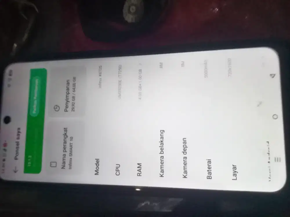 infinix smart 10 normal mulus
