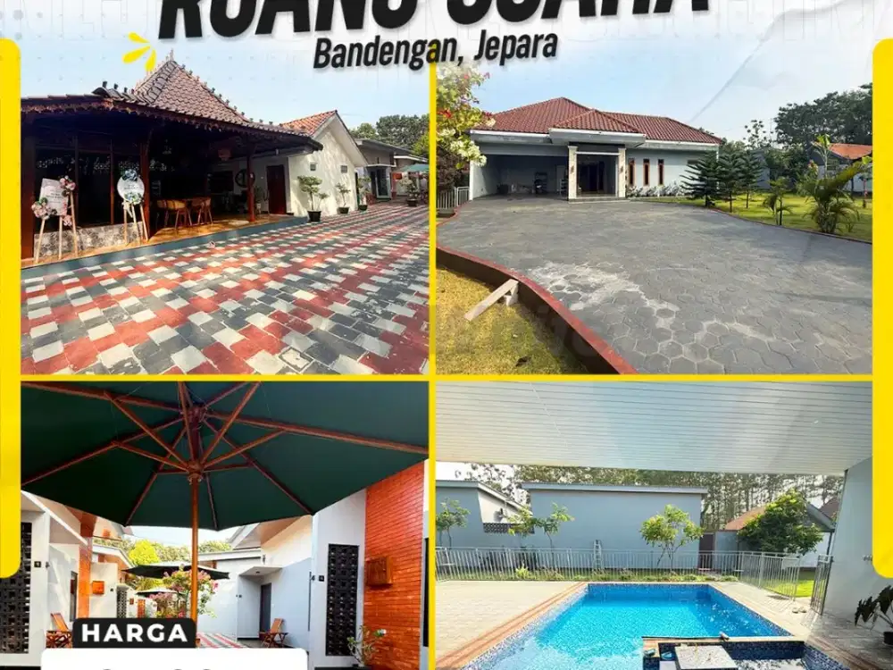 DIJUAL RUANG USAHA STRATEGIS DI BANDENGAN JEPARA  LENGKAP DENGAN RUMAH HOSTEL DAN KOLAM RENANG
