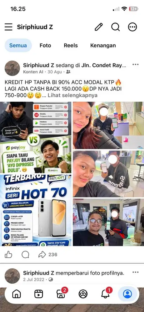 KREDIT HP DATA JELEK ACC