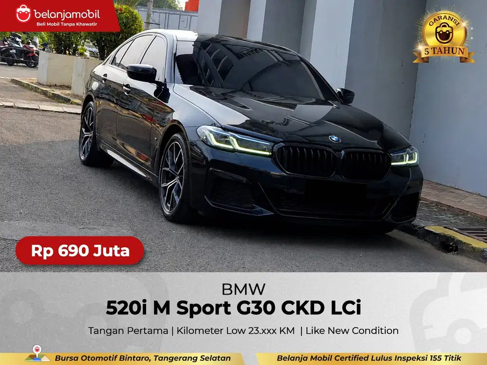 [ GARANSI 5THN LOW KM ] BMW 520i 520 i M Sport G30 LCi 2022/2023/2024