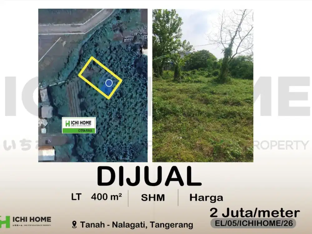 Tanah Siap Pakai Cocok Investasi Sudah SHM di Nalagati Panongan Tangerang