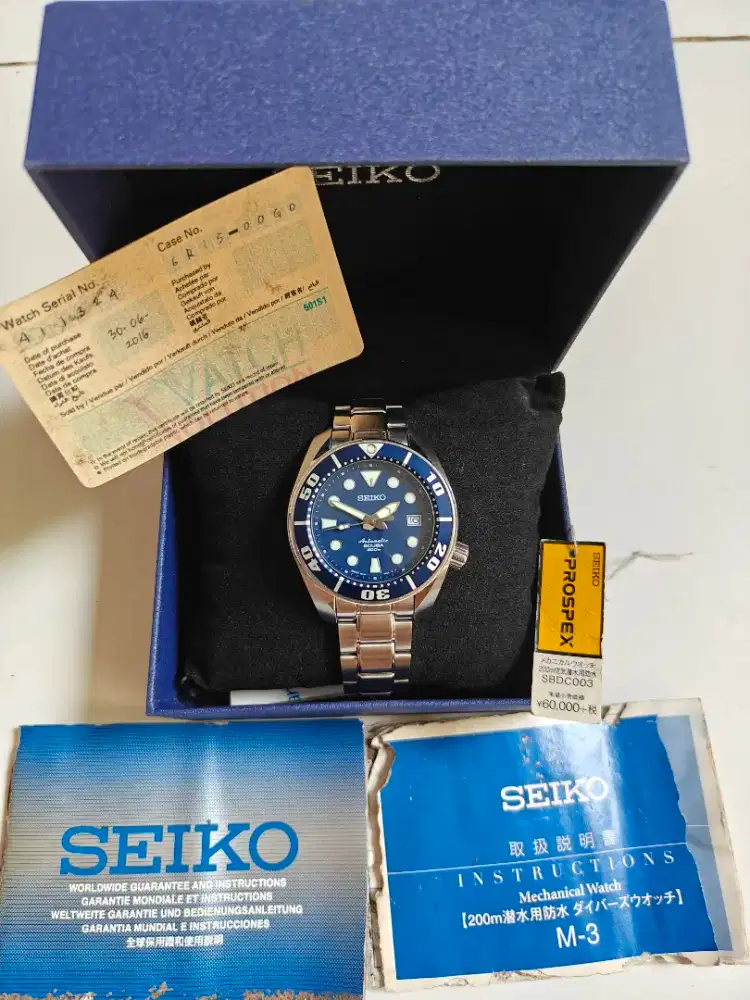 Seiko blue sumo gen 1 SBDC003 JDM original bekas bagus cukup mulus