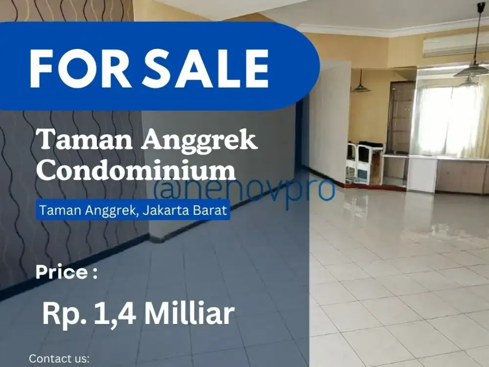 Harga Terbaik Taman Anggrek Condo 2+1BR Unit Sudut Best City View