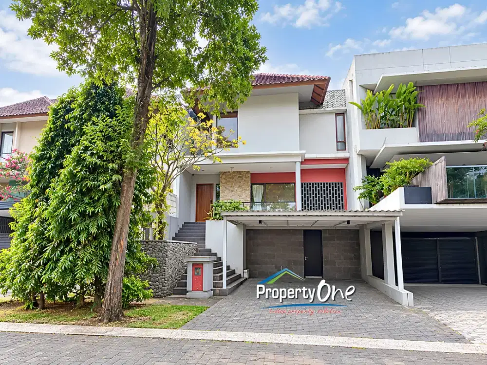 Jual Rumah Luxury 2,5 Lantai di De Park, Backyard Keramik Outdoor, Full AC & Kitchen Set, SHM, Selangkah ke Navava, Breeze, AEON Mall & ICE BSD