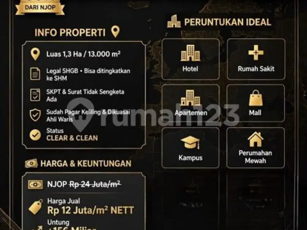 Landmark Investment | Harga 50% di Bawah NJOP
