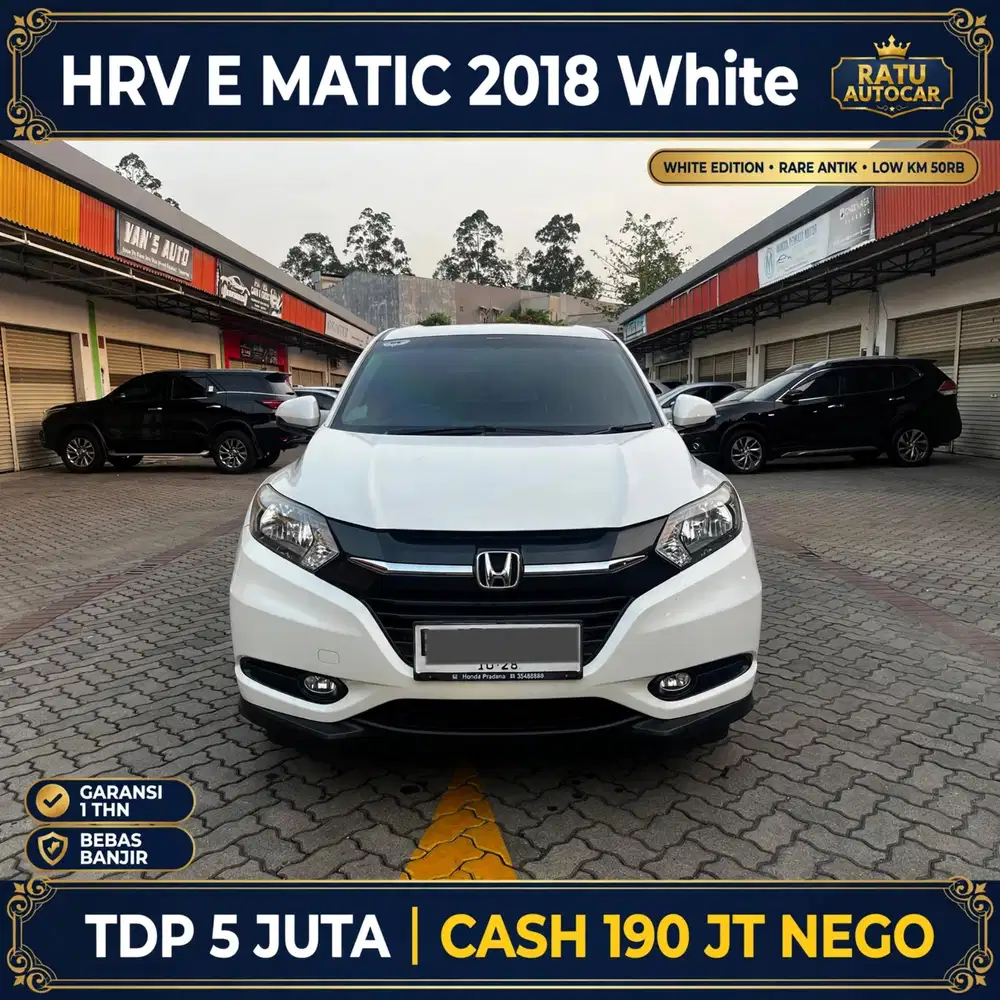 DP PROMO 5JT HRV E  MATIC 2018 LOW KM 50RB ANTIK WHITE EDITION