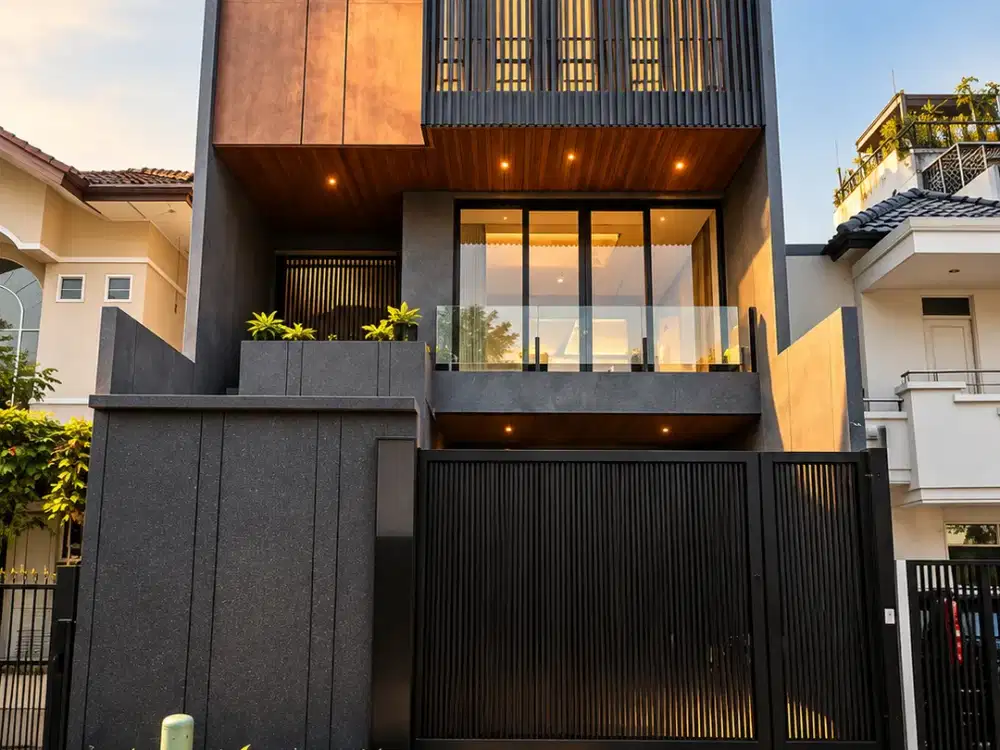 DIJUAL BRAND NEW – Rumah Modern 3 Lantai di Permata Buana