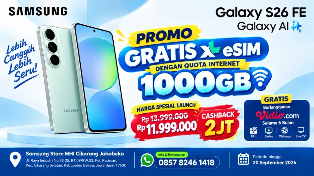 New Launch Galaxy S26FE Cashback 2jt