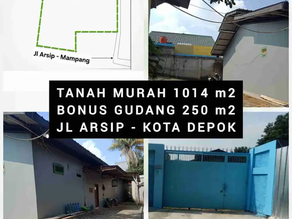JUAL CEPAT BU TANAH LAHAN MURAH JALAN ARSIP MAMPANG PANCORAN MAS DEPOK