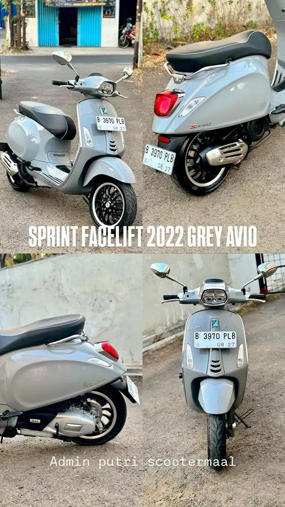 PIAGGIO VESPA SPRINT FACELIFT 2022 GREY AVIO