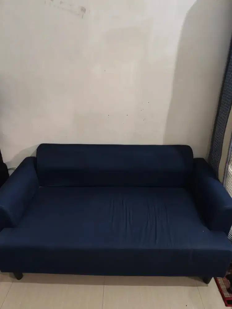 Sofa Minimalis 2-3 Seater Warna Biru Dongker / Navy