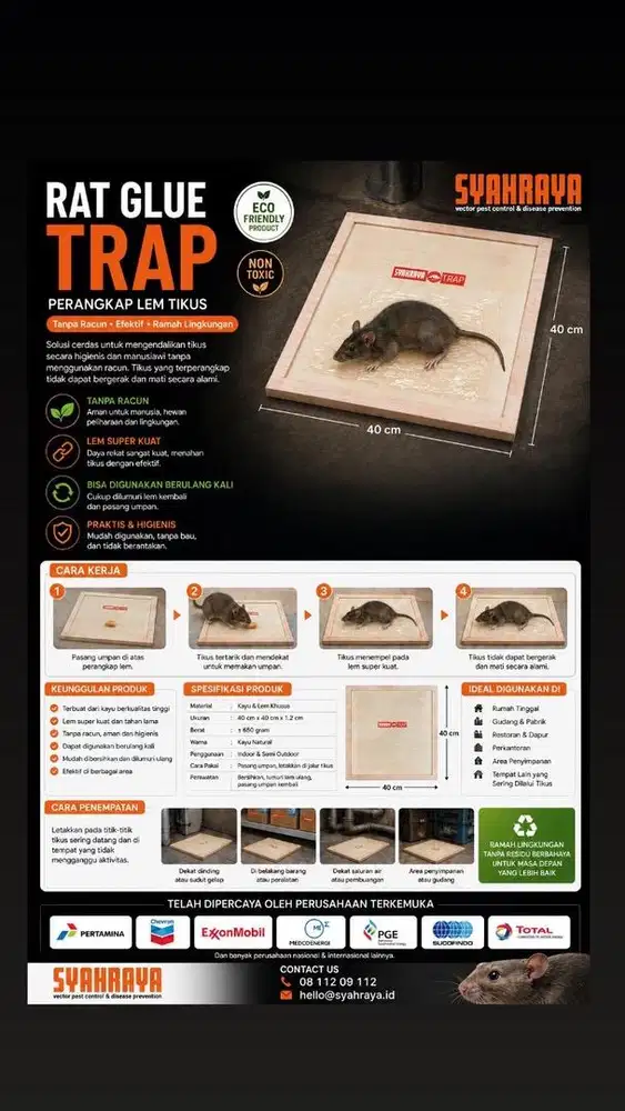 Perangkap Papan Lem Tikus Pest Control Balikpapan - RAT GLUE TRAP