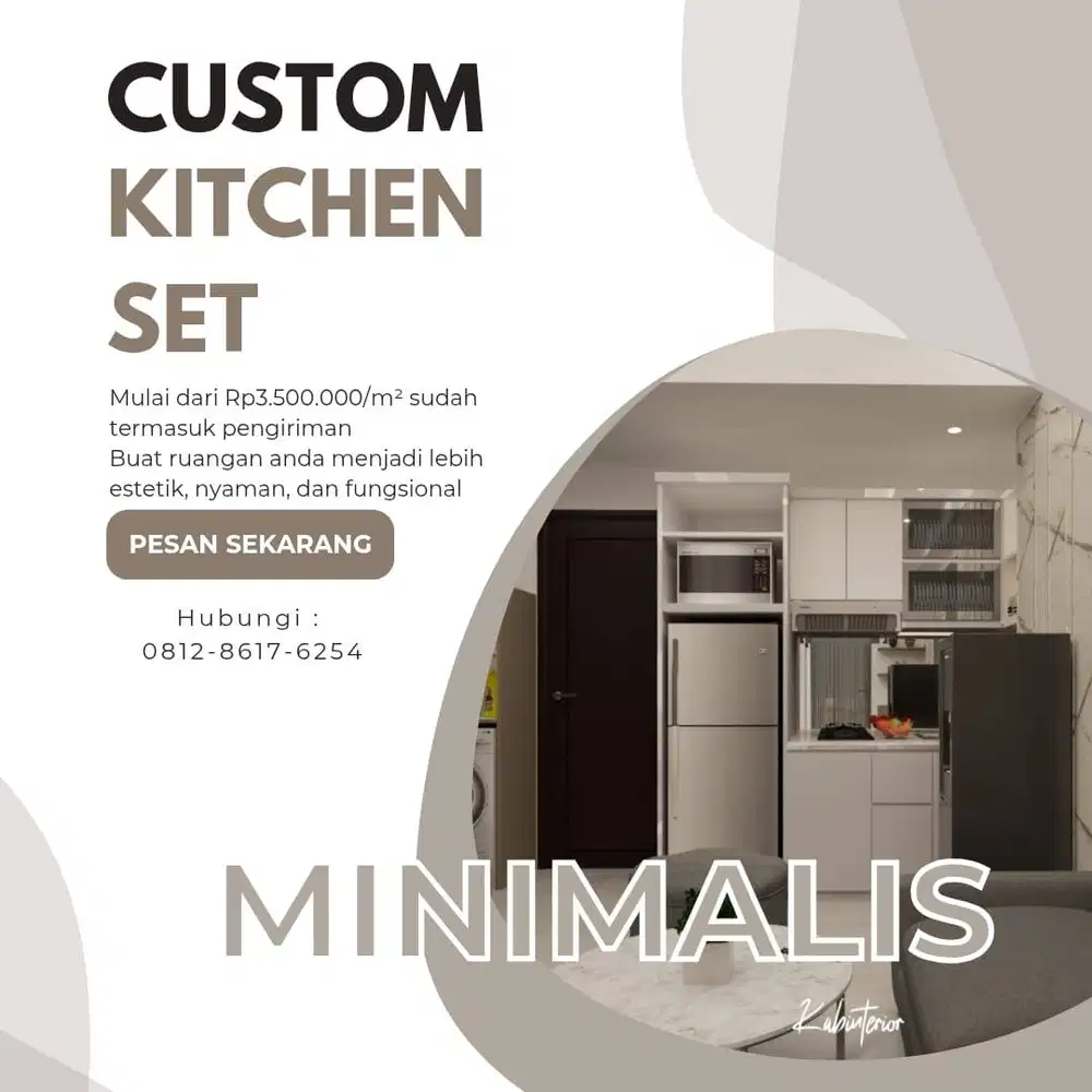 Custom Kitchen Set Minimalist Finishing HPL